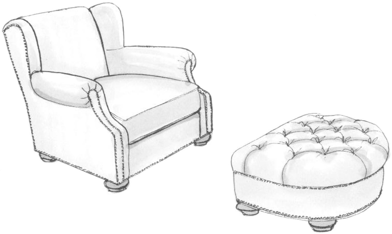 Dover Chair &amp; Ottoman