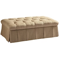 Kendall Traditional Ottoman with Pleated Skirt