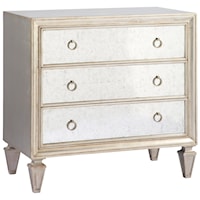 Blackwell Chest with Three Drawers and Eglomise Drawer Fronts