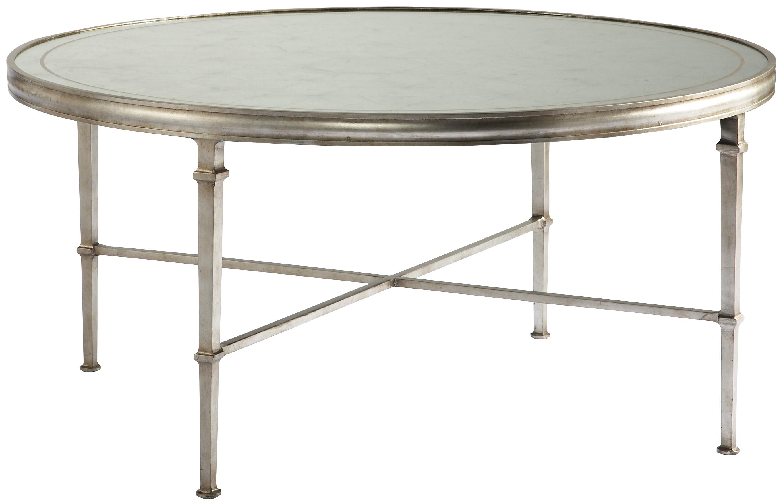 Lillian August Wood Lombard Round Cocktail Table