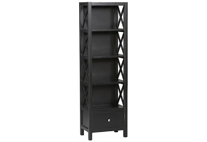 Anna Tall Narrow 5 Shelf Bookcase by Linon at Lynn's Furniture & Mattress