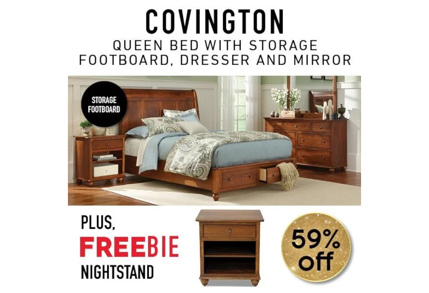 Covington Covington Queen Bedroom Group w/Freebie! at Morris Home