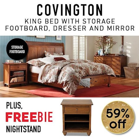 Covington King Bedroom Set with Freebie!