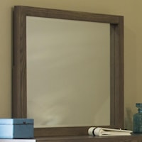 Rectangle Beveled Mirror with Solid  Wood Frame