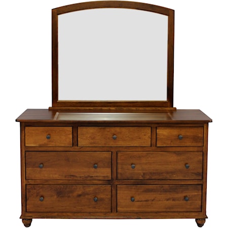 Dresser and Mirror Set