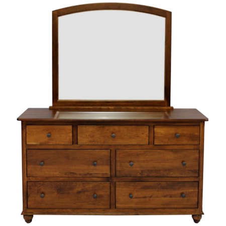 Dresser and Mirror Set