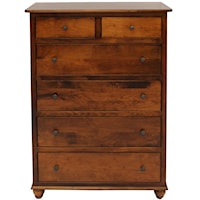 6-Drawer Chest with Turned Feet