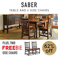 Dining Set includes Table, 4 Chairs and 2 Freebie Chairs!