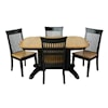 L.J. Gascho Furniture Split Rock Dining Table and Slated Chair Group