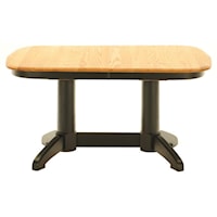 Casual Kitchen Table With Light Wheat Top and Midnight Black Base