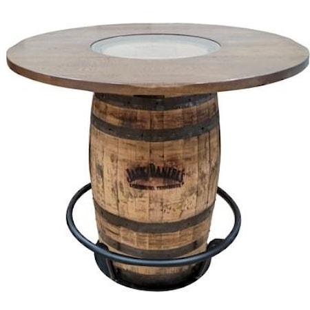 Whiskey Barrel Table