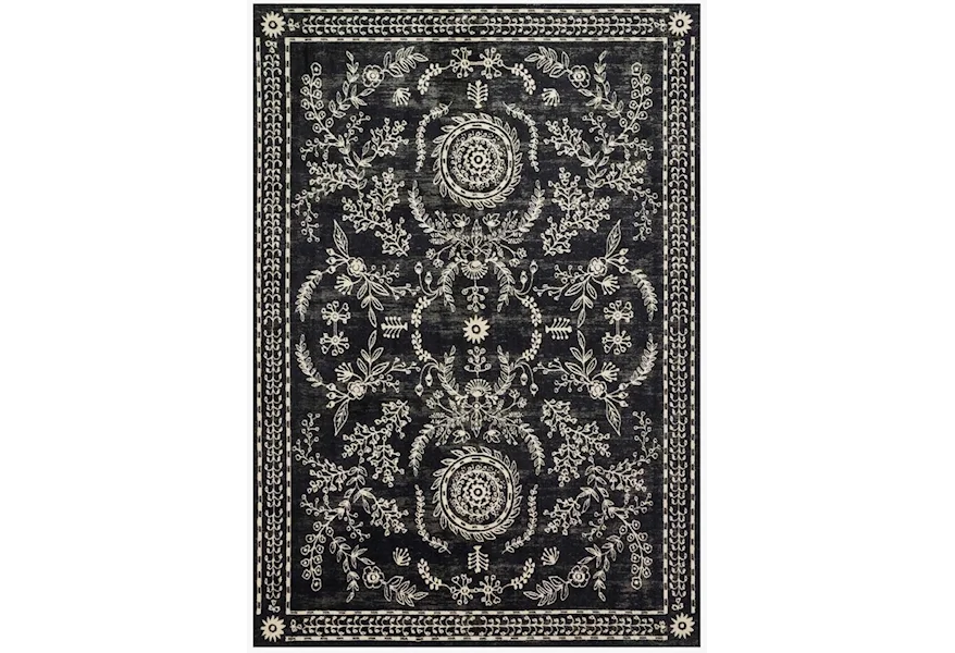 NAIRI 6-3 x 9-2 RP Black/Ivory Area Rug by Reeds Rugs at Reeds Furniture