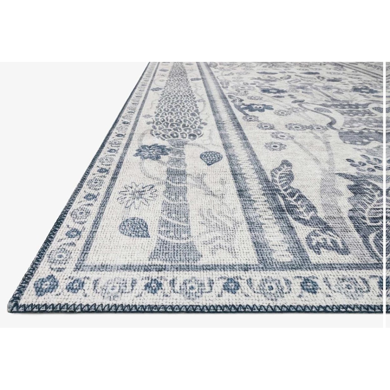 Reeds Rugs PALAIS 3-9 X 5-9 RP Dove/Denim Area Rug