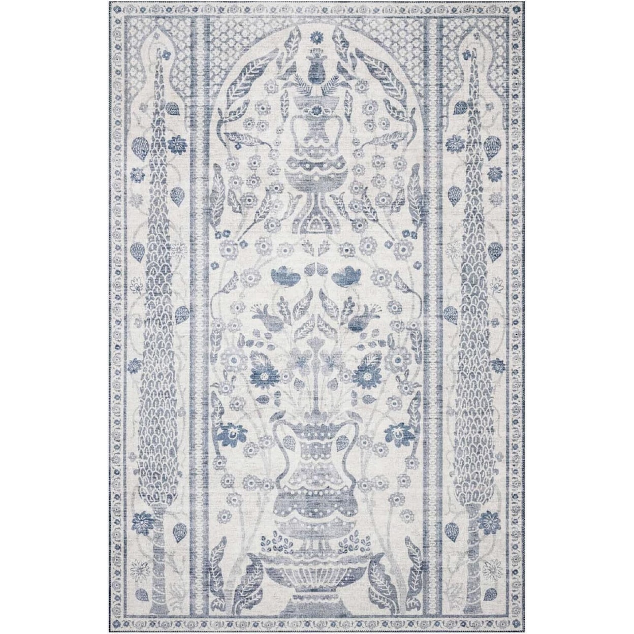 Reeds Rugs PALAIS 2-3 X 5-0 RP Dove/Denim Area Rug