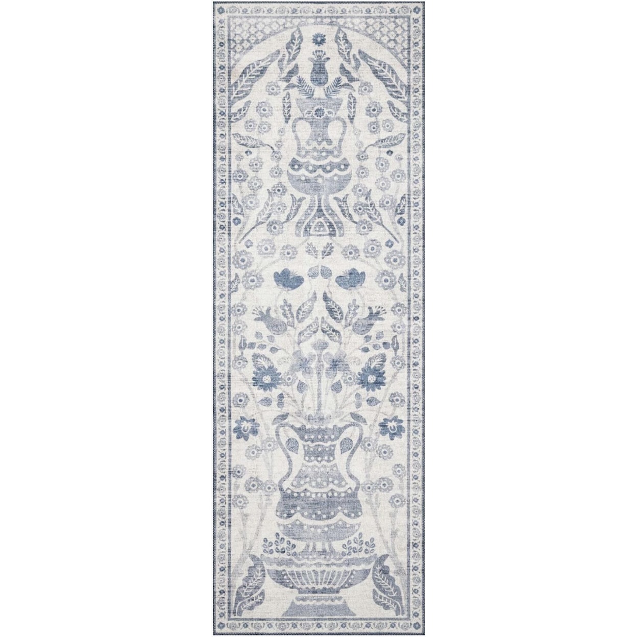 Reeds Rugs PALAIS 2-3 X 3-9 RP Dove/Denim Area Rug