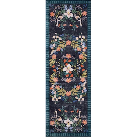 2-6 X 7-6 Black/Multi Area Rug