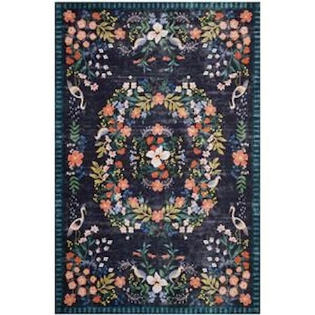 3-9 X 5-9 Black/Multi Area Rug
