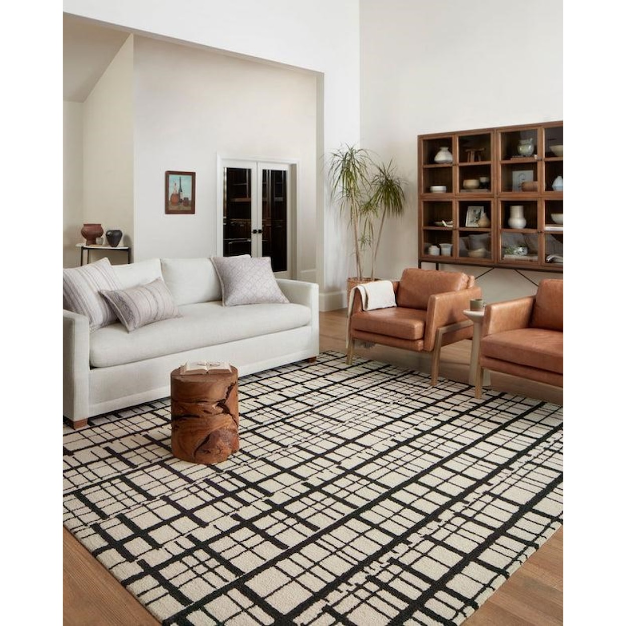 Loloi Rugs Polly 7'9X9'9 BLACK/IVORY