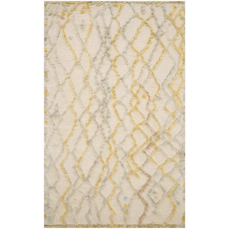 5-0 x 7-6 Ivory/Multi Area Rug