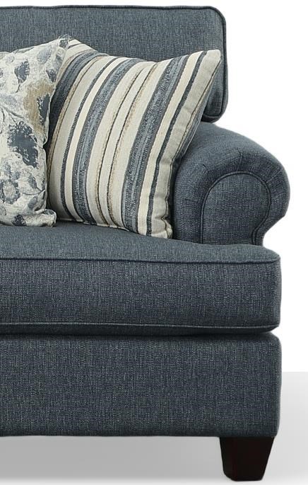 Traditional Sofa with Panel Arms