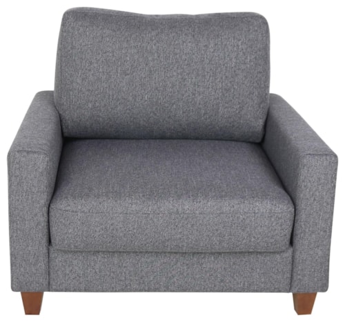 Contemporary Chair Sleeper Sofa with Twin Mattress