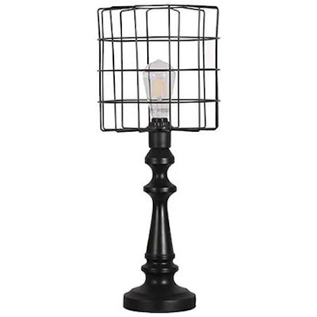 Table Lamp with Cage Shade
