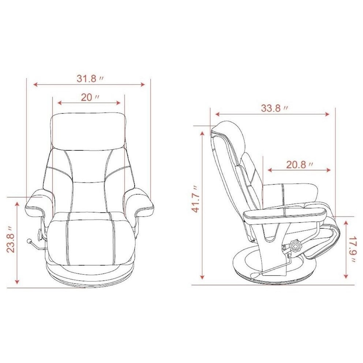 Mac Motion Chairs 14081 Relax-R™ Recliner Air Leather