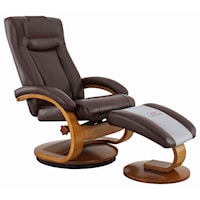 Contemporary Relax-R™ Recliner and Ottoman with Pillow