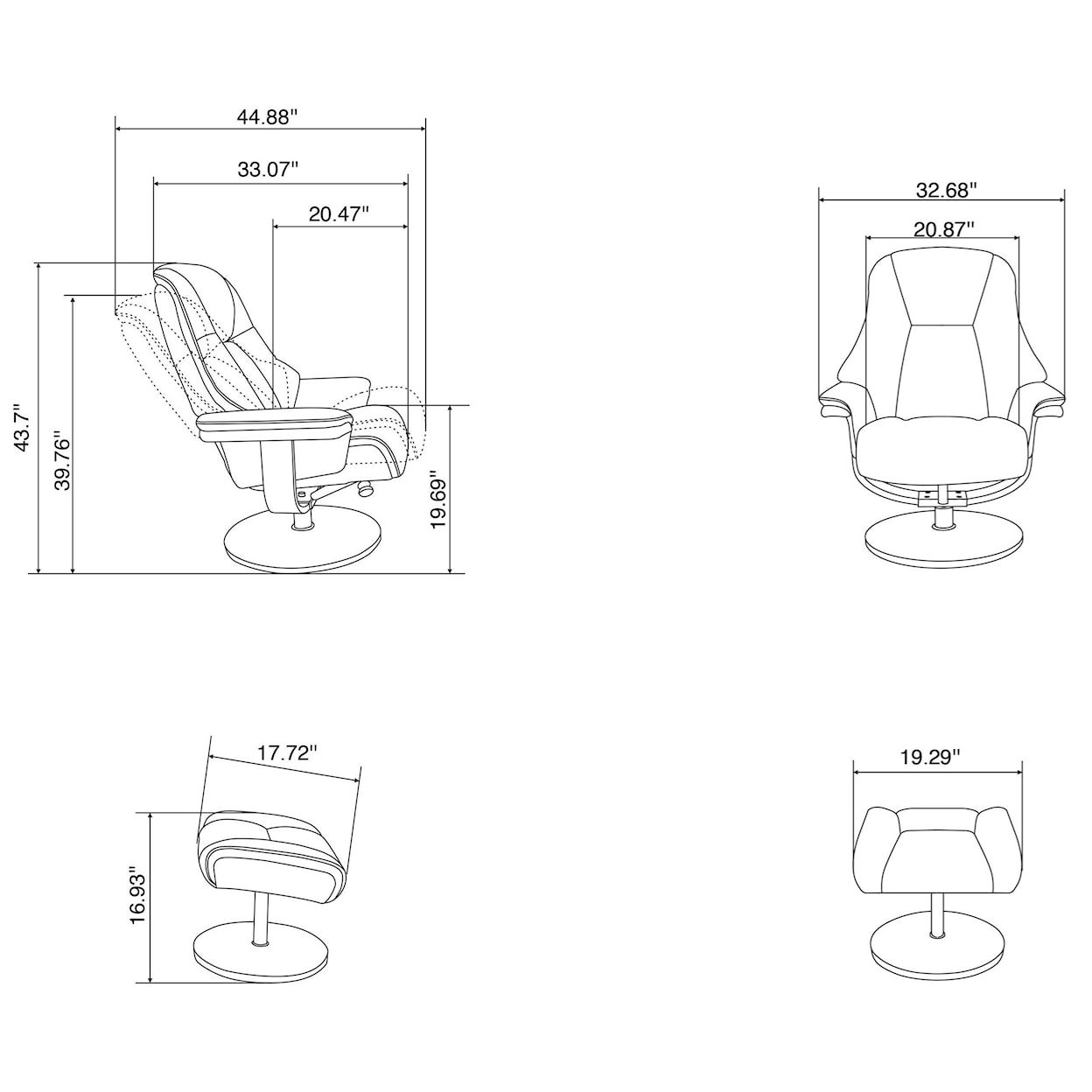 Mac Motion Chairs Lindley Relax-R™ Recliner and Ottoman