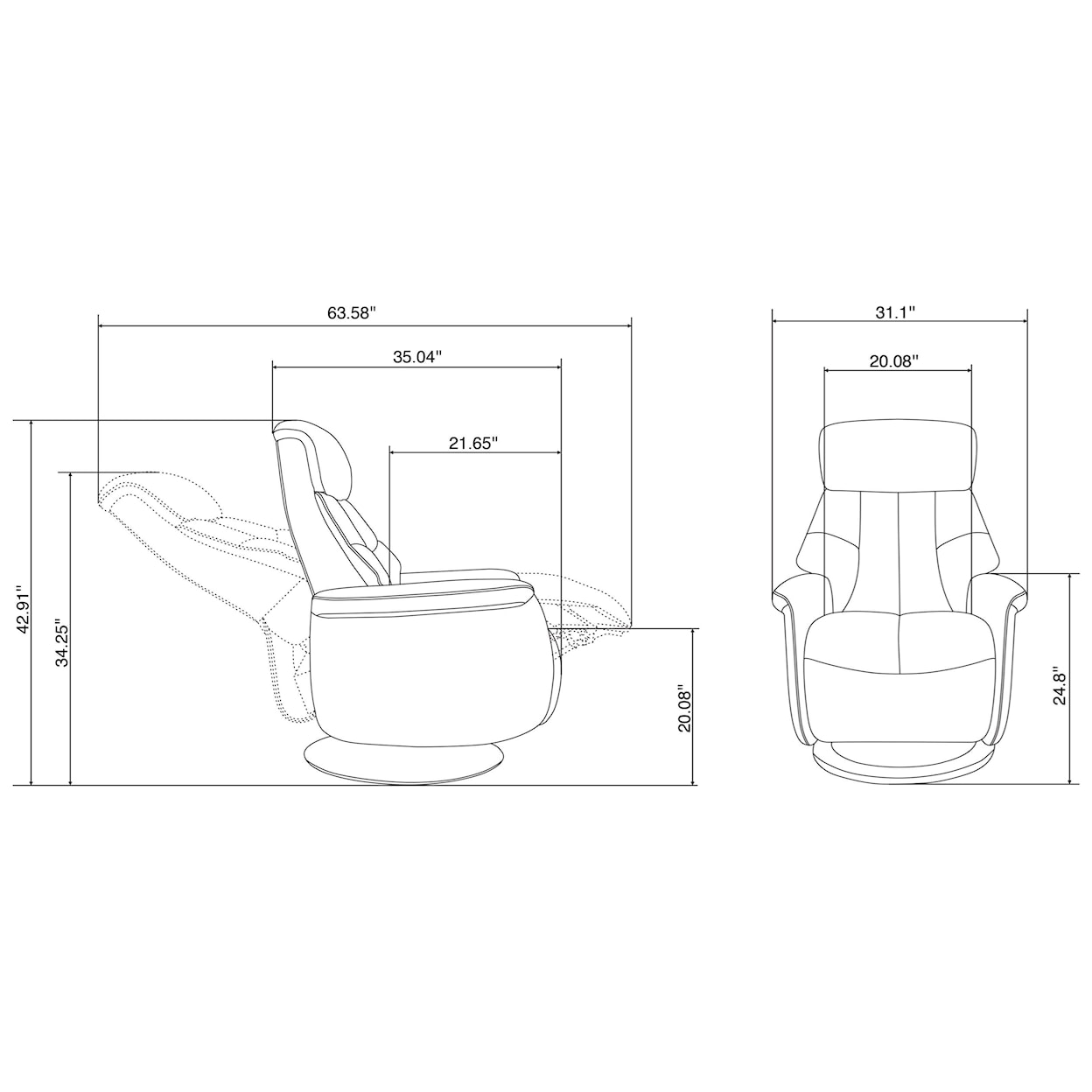 Mac Motion Chairs Orleans Relax-R™ Recliner in Leather