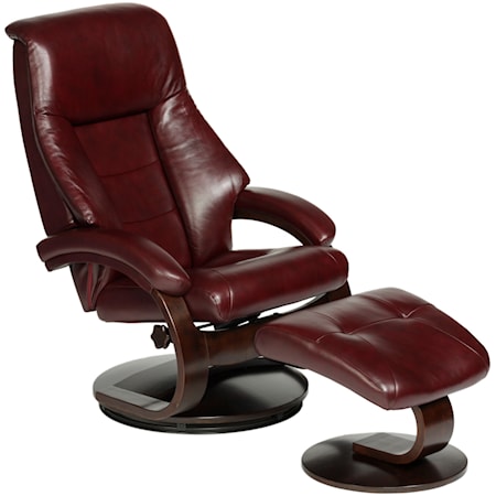 Mandal Leather Reclining Chair & Ottoman