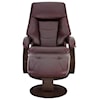 Mac Motion Chairs 14246 Leather Reclining Chair & Ottoman