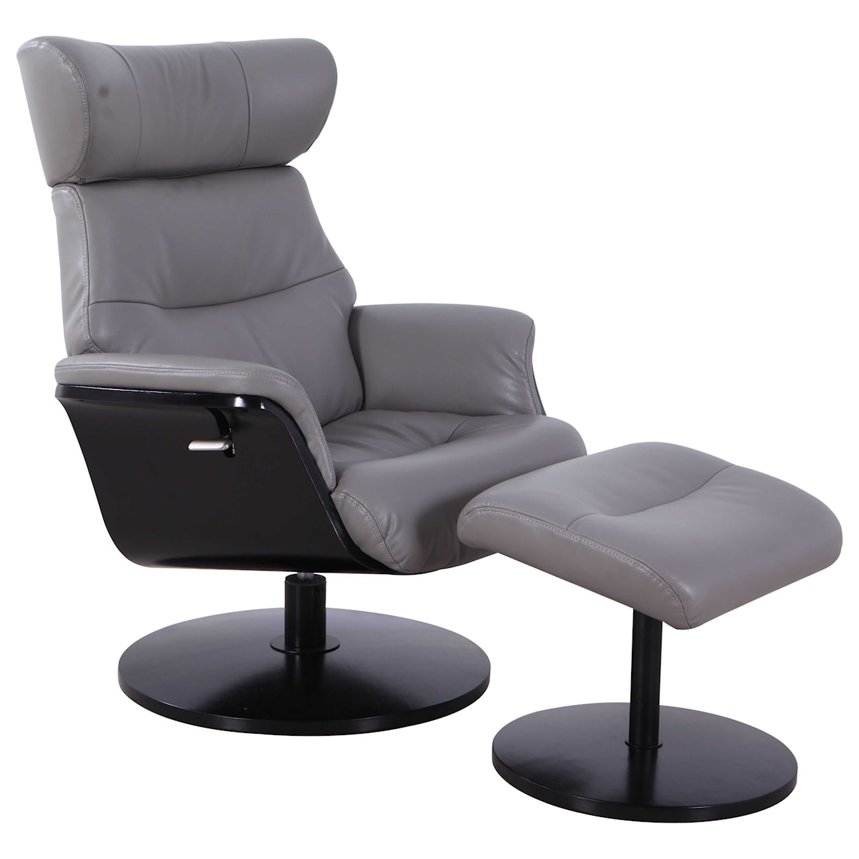 Mac Motion Chairs Sennet Reclining Swivel Chair and Ottoman