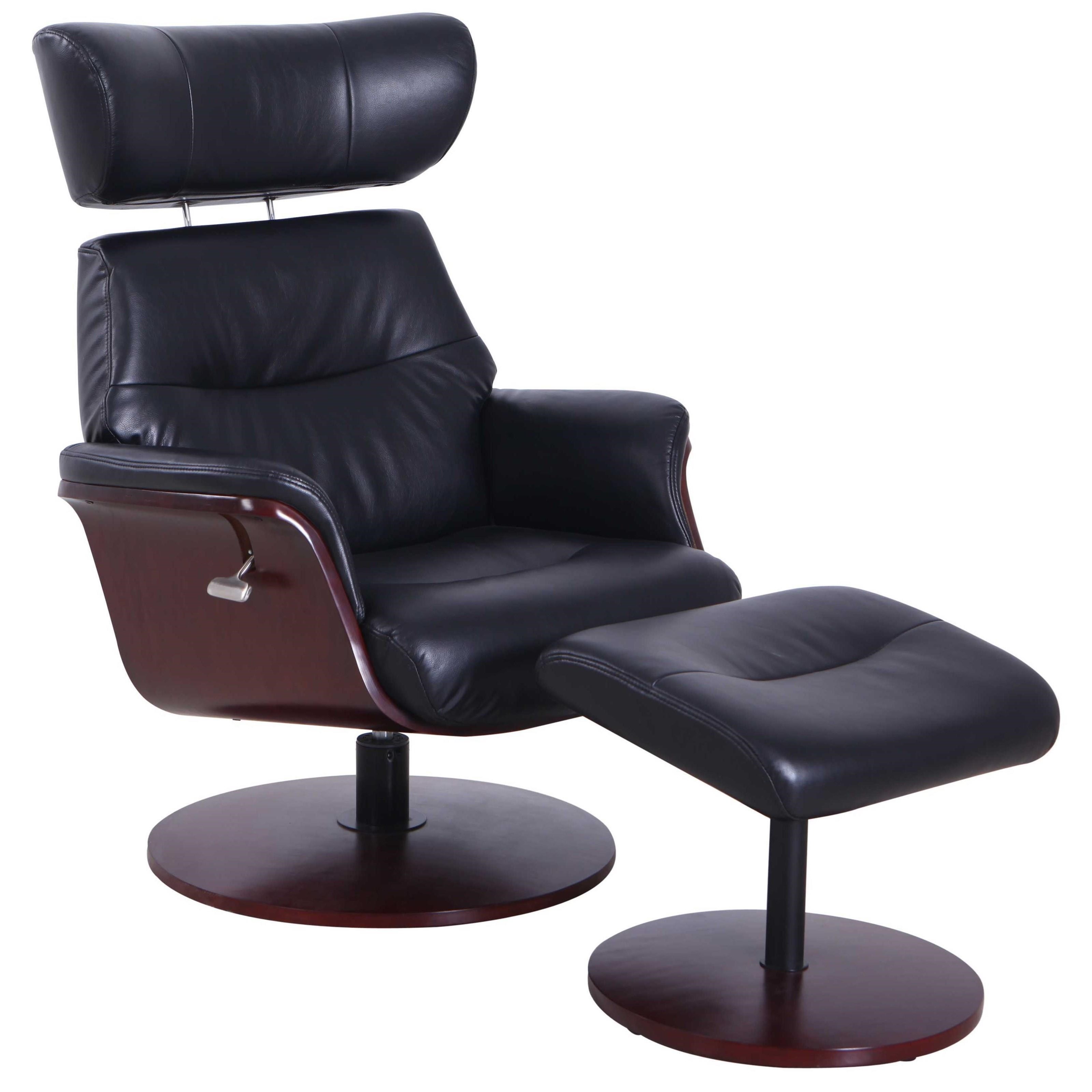 Reclining Swivel Chair and Ottoman