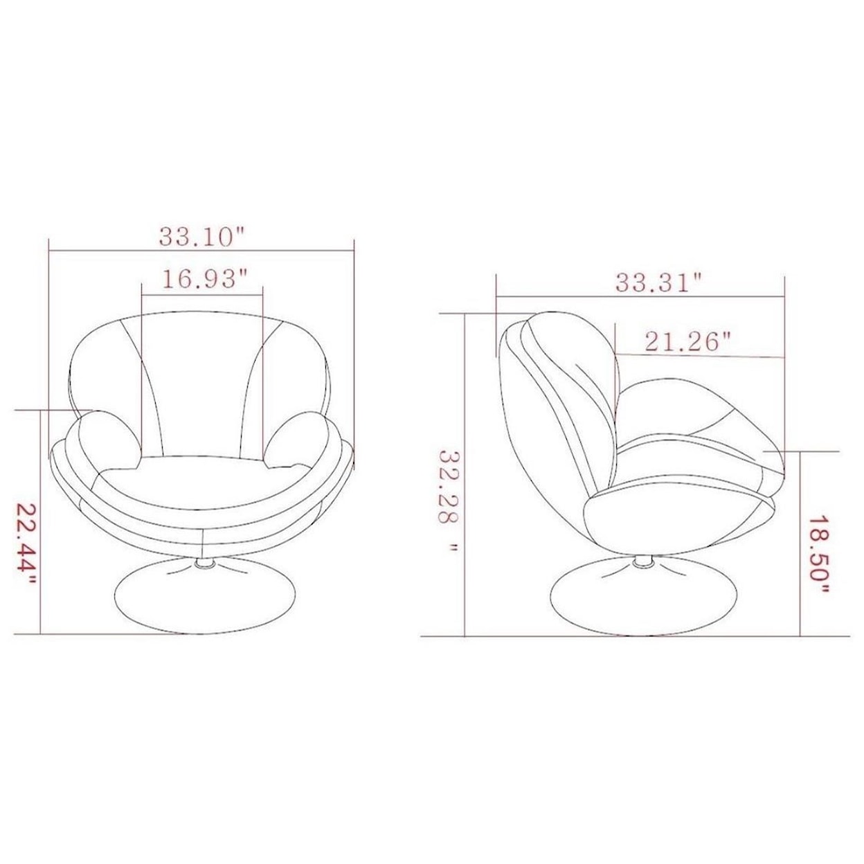 Mac Motion Chairs Strand Upholstered Swivel Leisure Chair