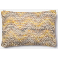 13" X 21" Cover w/Down Yellow / Grey Pillow