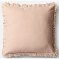 18" X 18" Cover w/Down Pink / Beige Pillow