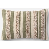 13" X 21" Cover w/Down Sage / Ivory Pillow