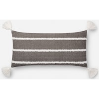 Black 12" X 27" Down Pillow