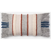 Grey / Multi 13" X 21" Down Pillow