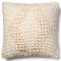 22" X 22" Cover w/Poly Ivory Pillow