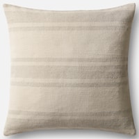 22" X 22" Cover w/Poly Natural / Ivory Pillow