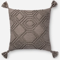 Grey 22" X 22" Polyester Pillow