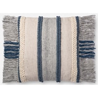 Blue / Multi 22" X 22" Polyester Pillow