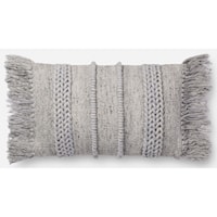 Grey / Grey 13" X 21" Polyester Pillow