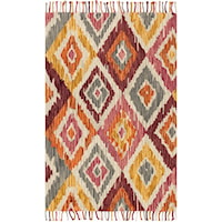 2' 3" x 3' 9" Hand-Tufted Silver / Sunset Contemporary Rectangle Rug