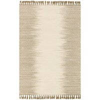 3' 6" x 5' 6" Hand Woven Ivory / Olive Transitional Rectangle Rug