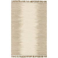 9' 3" X 13' Hand Woven Ivory / Olive Transitional Rectangle Rug