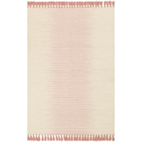 5' 0" x 7' 6" Hand Woven Ivory / Blush Transitional Rectangle Rug