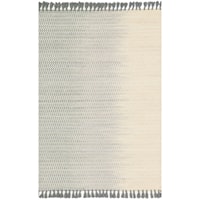 3' 6" x 5' 6" Hand Woven Ivory / Mist Transitional Rectangle Rug